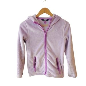 Lands' End Lavender Fleece Zip Up Jacket Size Large (10-12)
